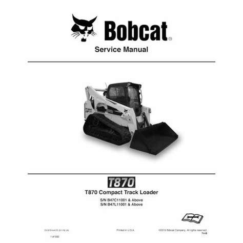 bobcat t870 skid steer owners manual|bobcat t870 forestry for sale.